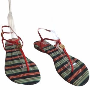 Tory Burch Emmy Patent Leather Thong Sandals